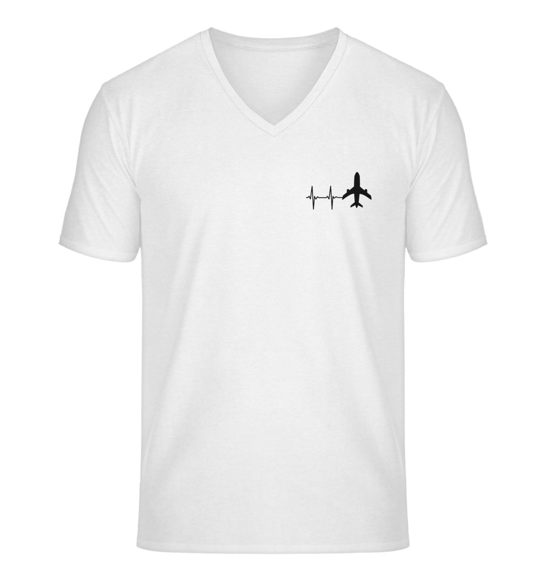 Herzschlag - Piloten V-Neck Shirt Bio
